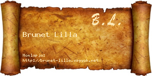 Brunet Lilla névjegykártya